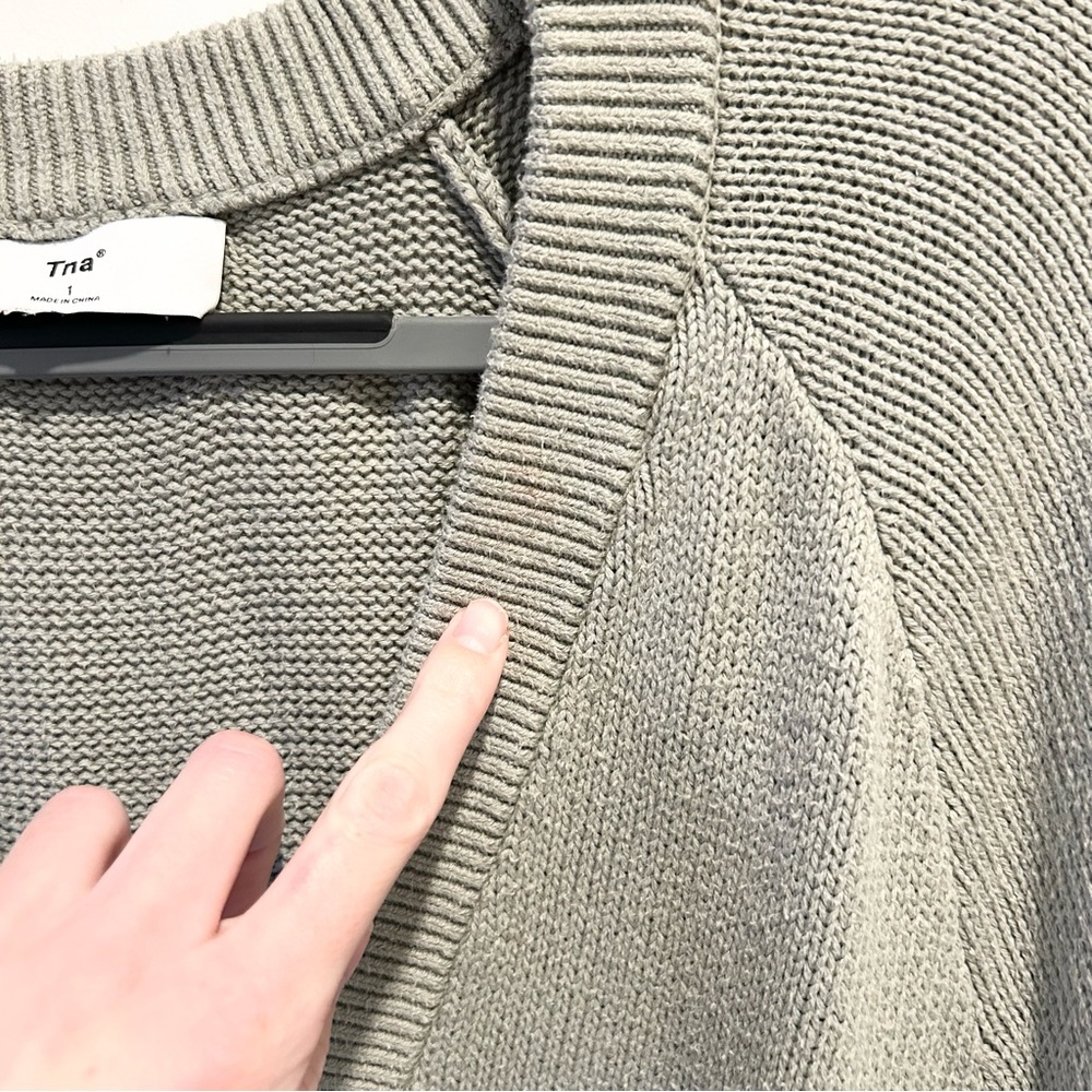 Aritzia TNA Barry Cardigan Green Size Extra Small/Small - Picture 5 of 11